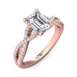 FlyerFit® 14K Pink Gold Split Shank Engagement Ring