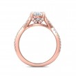 FlyerFit® 18K Pink Gold Split Shank Engagement Ring