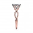 FlyerFit® 14K Pink Gold Shank And White Gold Top Split Shank Engagement Ring