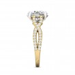 FlyerFit® 18K Yellow Gold Shank And White Gold Top Split Shank Engagement Ring