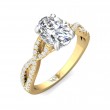 FlyerFit® 18K Yellow Gold Shank And White Gold Top Split Shank Engagement Ring