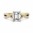 FlyerFit® 14K Yellow Gold Split Shank Engagement Ring