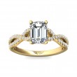 FlyerFit® 14K Yellow Gold Split Shank Engagement Ring