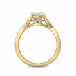 FlyerFit® 18K Yellow Gold Split Shank Engagement Ring