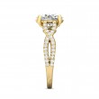 FlyerFit® 18K Yellow Gold Split Shank Engagement Ring