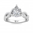 FlyerFit® Platinum Split Shank Engagement Ring