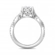 FlyerFit® Platinum Split Shank Engagement Ring