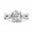 FlyerFit® Platinum Split Shank Engagement Ring