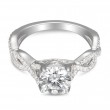 FlyerFit® 14K White Gold Split Shank Engagement Ring