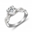 FlyerFit® 14K White Gold Split Shank Engagement Ring