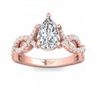 FlyerFit® 14K Pink Gold Split Shank Engagement Ring