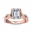 FlyerFit® 14K Pink Gold Split Shank Engagement Ring