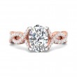 FlyerFit® 14K Pink Gold Shank And White Gold Top Split Shank Engagement Ring