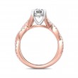 FlyerFit® 14K Pink Gold Shank And White Gold Top Split Shank Engagement Ring