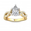 FlyerFit® 14K Yellow and 14K White Gold Split Shank Engagement Ring