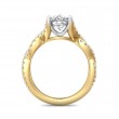 FlyerFit® 14K Yellow and 14K White Gold Split Shank Engagement Ring