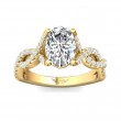 FlyerFit® 18K Yellow Gold Split Shank Engagement Ring