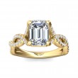 FlyerFit® 14K Yellow Gold Split Shank Engagement Ring