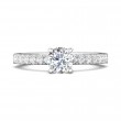 FlyerFit® 18K White Gold Vintage Engagement Ring