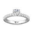 FlyerFit® 18K White Gold Vintage Engagement Ring