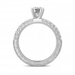 FlyerFit® 18K White Gold Vintage Engagement Ring