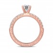 FlyerFit® 18K Pink Gold Vintage Engagement Ring