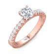 FlyerFit® 18K Pink Gold Vintage Engagement Ring