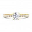 FlyerFit® 18K Yellow Gold Vintage Engagement Ring