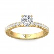 FlyerFit® 18K Yellow Gold Vintage Engagement Ring