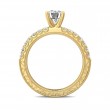 FlyerFit® 18K Yellow Gold Vintage Engagement Ring