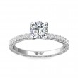 FlyerFit® Platinum Vintage Engagement Ring