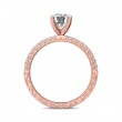 FlyerFit® 18K Pink Gold Vintage Engagement Ring