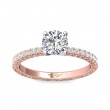 FlyerFit® 18K Pink Gold Shank And White Gold Top Vintage Engagement Ring