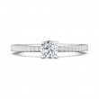 FlyerFit® 14K White Gold Vintage Engagement Ring