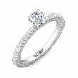 FlyerFit® 14K White Gold Vintage Engagement Ring