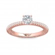 FlyerFit® 18K Pink Gold Vintage Engagement Ring