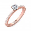 FlyerFit® 18K Pink Gold Vintage Engagement Ring