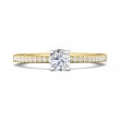 FlyerFit® 14K Yellow and 14K White Gold Vintage Engagement Ring