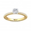 FlyerFit® 14K Yellow and 14K White Gold Vintage Engagement Ring