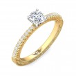 FlyerFit® 14K Yellow and 14K White Gold Vintage Engagement Ring