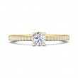 FlyerFit® 14K Yellow Gold Vintage Engagement Ring