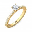 FlyerFit® 14K Yellow Gold Vintage Engagement Ring