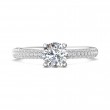 FlyerFit® Platinum Micropave Engagement Ring