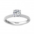 FlyerFit® Platinum Micropave Engagement Ring