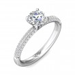 FlyerFit® Platinum Micropave Engagement Ring