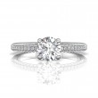 FlyerFit® 14K White Gold Micropave Engagement Ring