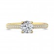 FlyerFit® 18K Yellow Gold Micropave Engagement Ring