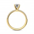 FlyerFit® 18K Yellow Gold Micropave Engagement Ring