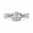 FlyerFit® 14K White Gold Split Shank Engagement Ring