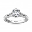 FlyerFit® 14K White Gold Split Shank Engagement Ring